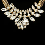 Luxury Crystal Necklace Gold NWOT