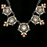 Luxury Necklace Gunmetal/Pink NWOT