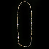 Luxury Crystal Necklace Gunmetal/Purple NWOT