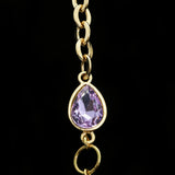 Luxury Crystal Necklace Gunmetal/Purple NWOT