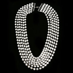 Luxury Crystal Necklace Gunmetal NWOT