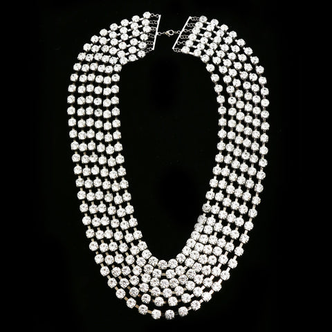 Luxury Crystal Necklace Gunmetal NWOT