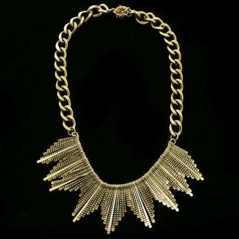 Luxury Antiqued Necklace Gold NWOT