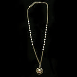 Luxury Crystal Antiqued Necklace Gold & White NWOT