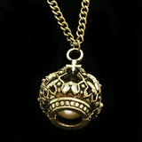 Luxury Crystal Antiqued Necklace Gold & White NWOT