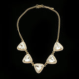 Luxury Crystal Necklace Gold NWOT