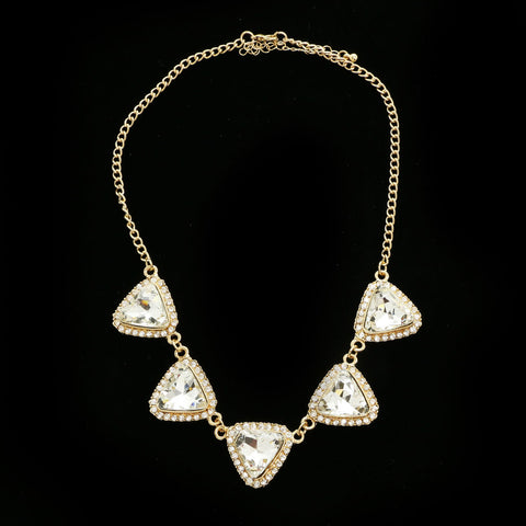 Luxury Crystal Necklace Gold NWOT