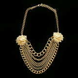 Luxury Lions Face Necklace Gold NWOT