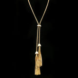 Luxury Crystal Y-Necklace Gold NWOT