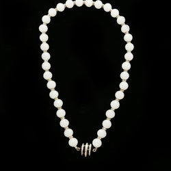 Luxury Crystal Necklace Silver/White NWOT