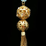 Luxury Crystal Y-Necklace Gold/Blue NWOT