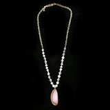 Luxury Stone Accent Necklace Gold/Pink NWOT
