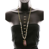 Luxury Stone Accent Necklace Gold/Pink NWOT