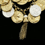 Luxury Sudo Coins Necklace Gold NWOT
