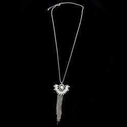 Luxury Crystal Necklace Silver/Gray NWOT