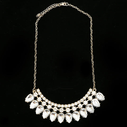 Luxury Crystal Necklace Gold NWOT