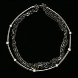 Luxury Crystal Choker-Necklace Gunmetal NWOT