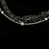 Luxury Crystal Choker-Necklace Gunmetal NWOT