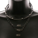 Luxury Crystal Choker-Necklace Gunmetal NWOT