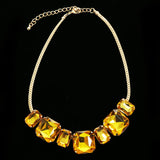 Luxury Crystal Choker-Necklace Gold/Yellow NWOT
