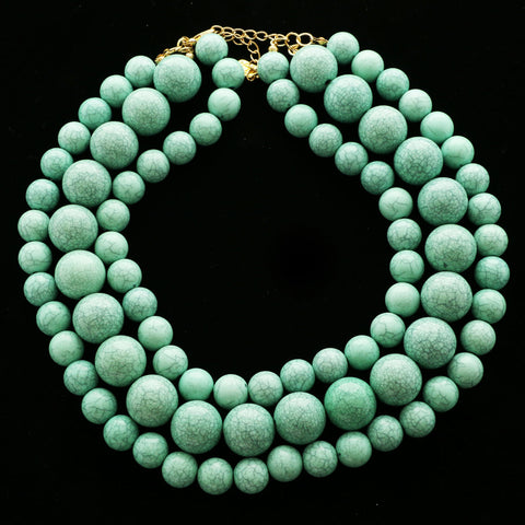 Luxury Semi-Precious Stone Necklace Gold/Blue NWOT