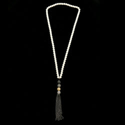 Luxury Crystal Y-Necklace Gunmetal/White NWOT