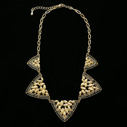 Luxury Faceted Necklace Gold NWOT