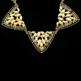 Luxury Faceted Necklace Gold NWOT