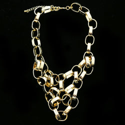 Luxury Hammered Finish Necklace Gold NWOT