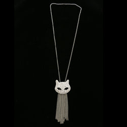 Luxury Crystal Pin Y-Necklace Silver NWOT