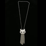 Luxury Crystal Pin Y-Necklace Silver NWOT