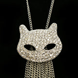 Luxury Crystal Pin Y-Necklace Silver NWOT