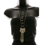 Luxury Crystal Pin Y-Necklace Silver NWOT