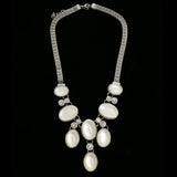 Luxury Crystal Necklace Silver/White NWOT