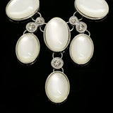 Luxury Crystal Necklace Silver/White NWOT