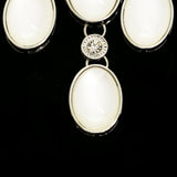 Luxury Crystal Necklace Silver/White NWOT