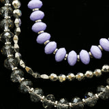 Luxury Faceted Necklace Silver/Purple NWOT