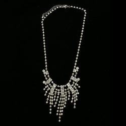 Luxury Crystal Necklace Silver NWOT