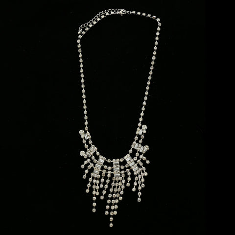 Luxury Crystal Necklace Silver NWOT