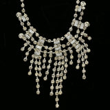 Luxury Crystal Necklace Silver NWOT