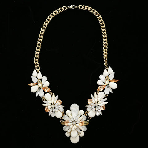 Luxury Crystal Necklace Gold NWOT