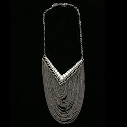 Luxury Crystal Necklace Gunmetal NWOT