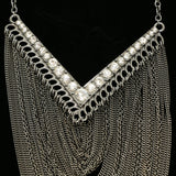 Luxury Crystal Necklace Gunmetal NWOT