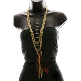 Luxury Necklace Gold/Red NWOT