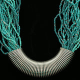Luxury Beads Necklace Silver/Green NWOT
