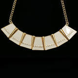 Luxury Crystal Necklace Gold/White NWOT