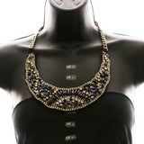Luxury Crystal Beads Necklace Gold & Black NWOT