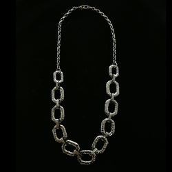 Luxury Hammered Finish Necklace Gunmetal NWOT