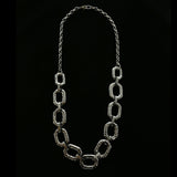 Luxury Hammered Finish Necklace Gunmetal NWOT