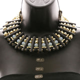 Luxury Beads Choker-Necklace Gold/Black NWOT